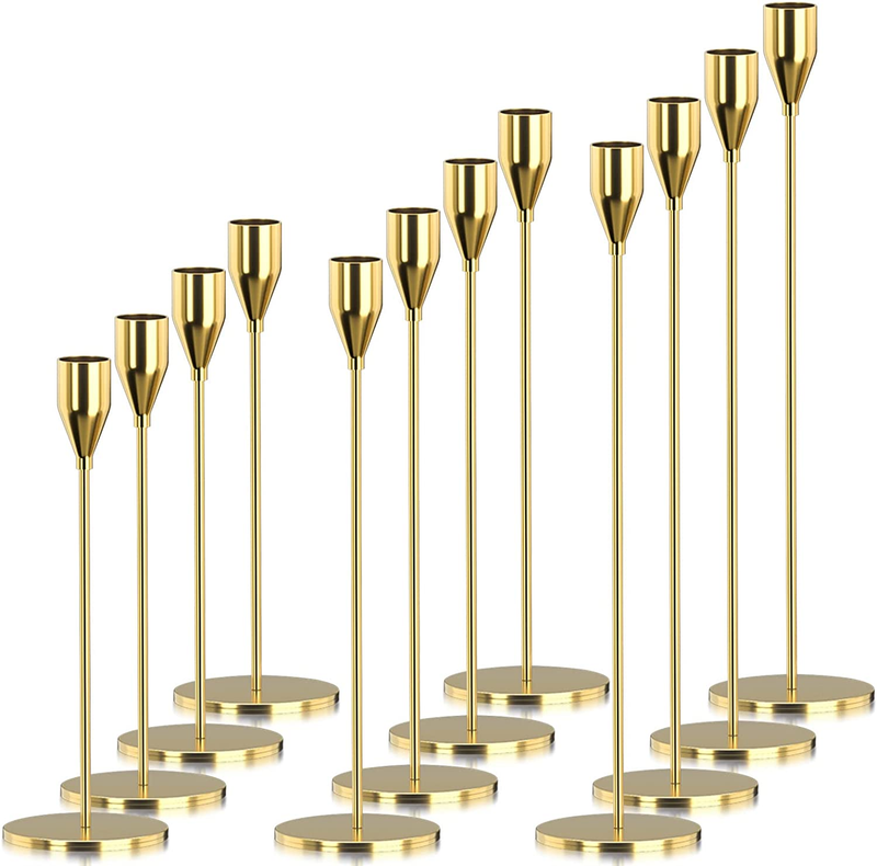 S Set Of 12, Tall Candle Holder Bulk For Long Candles,