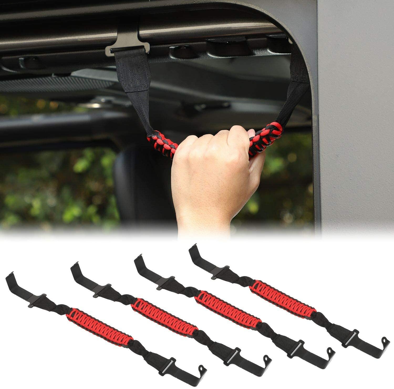 For JL Grab Handles Front & Rear Grab Bars Handle for 20182020 Jeep