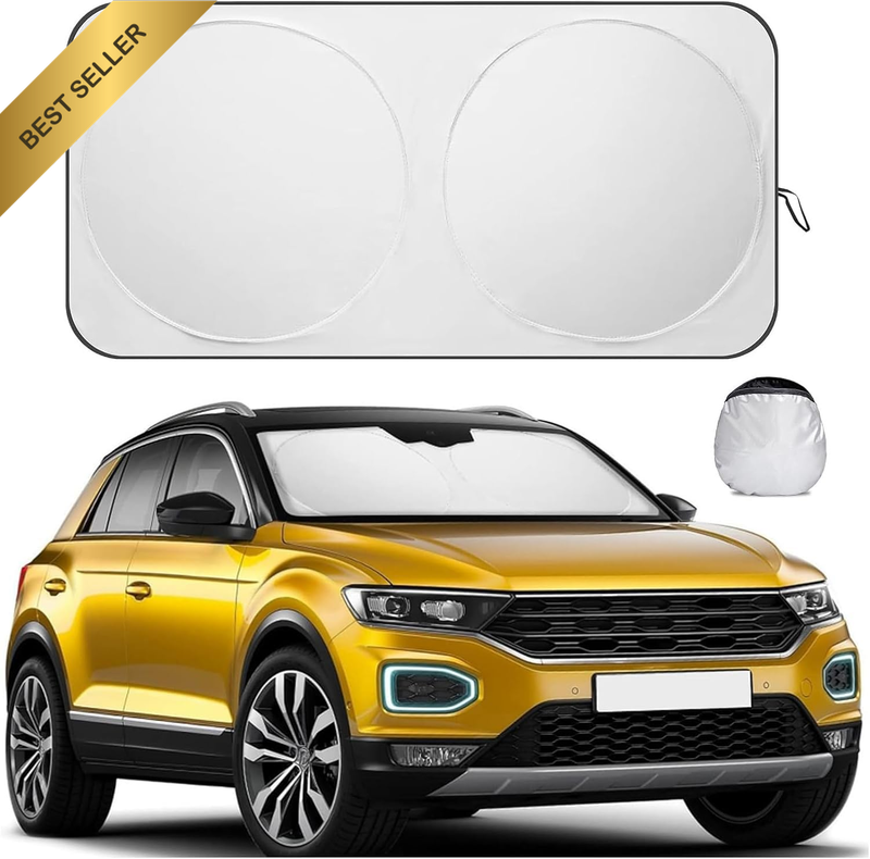 Car Windshield Sun Shade, Front Windshield Shade for Sun, Reflective Sunshade fo