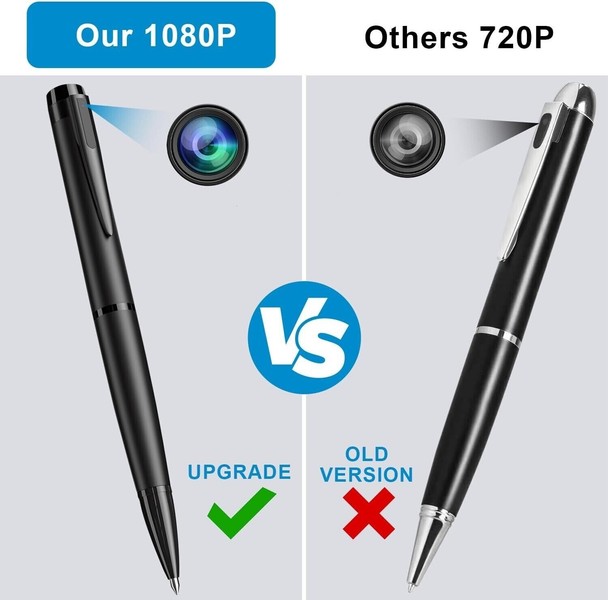 Comparing 1080P and 720P camera pens.
