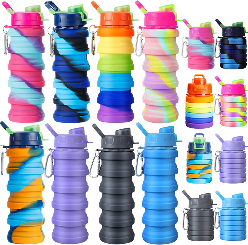 Silicone Travel Water Bottle 16 Oz Reusable Leak