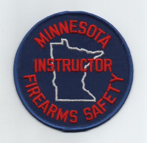 Minnesota "Firearms Safety Instructor" Patch, Round, Blue Brd./Bkgd Design, Mint