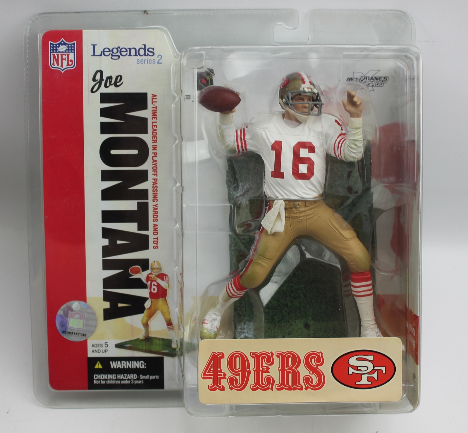 【超希少】Mcfarlane NFL JOE MONTANA NIB Joe Montana Mcfarlane NFL Legends Series 2 San Francisco