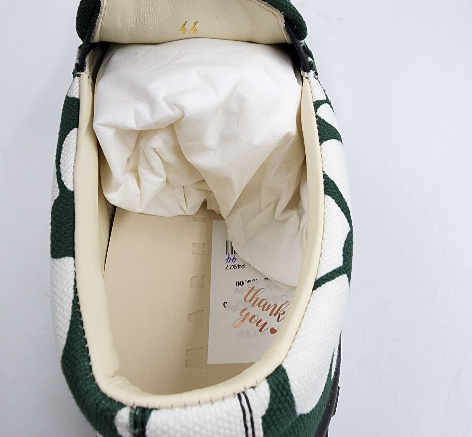 MARNI X CARHARTT MARNI X CARHARTT WIP SLIP ON SNEAKERS MEN'S 44/11US GREEN FLORAL PATCH LOGO +