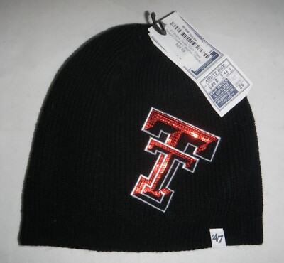 Texas Tech University TTU Red Raiders Sequin Ladies Womens Winter Beanie Hat Cap