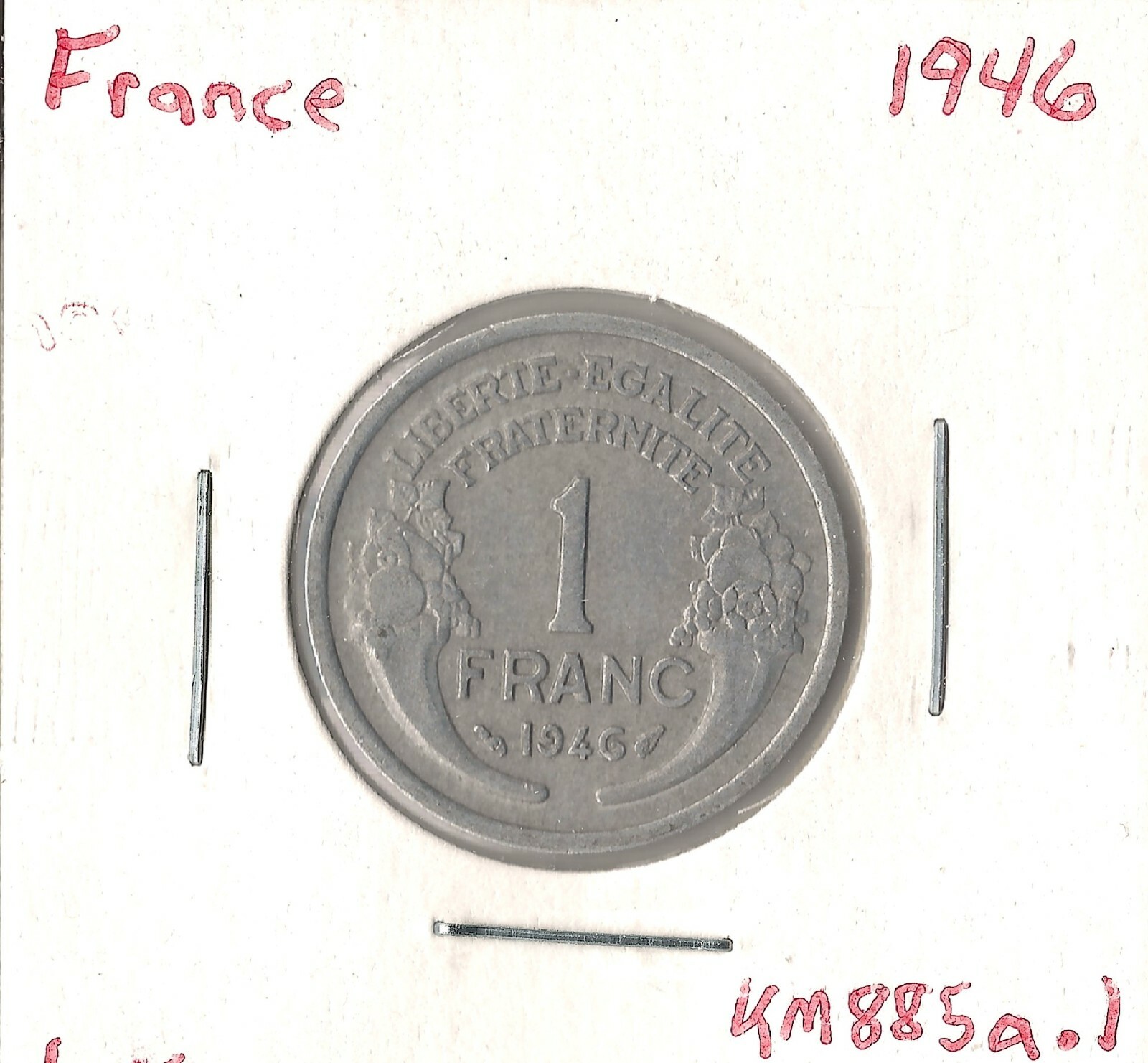 Coin France 1 Franc 1946 KM885a.1 | eBay