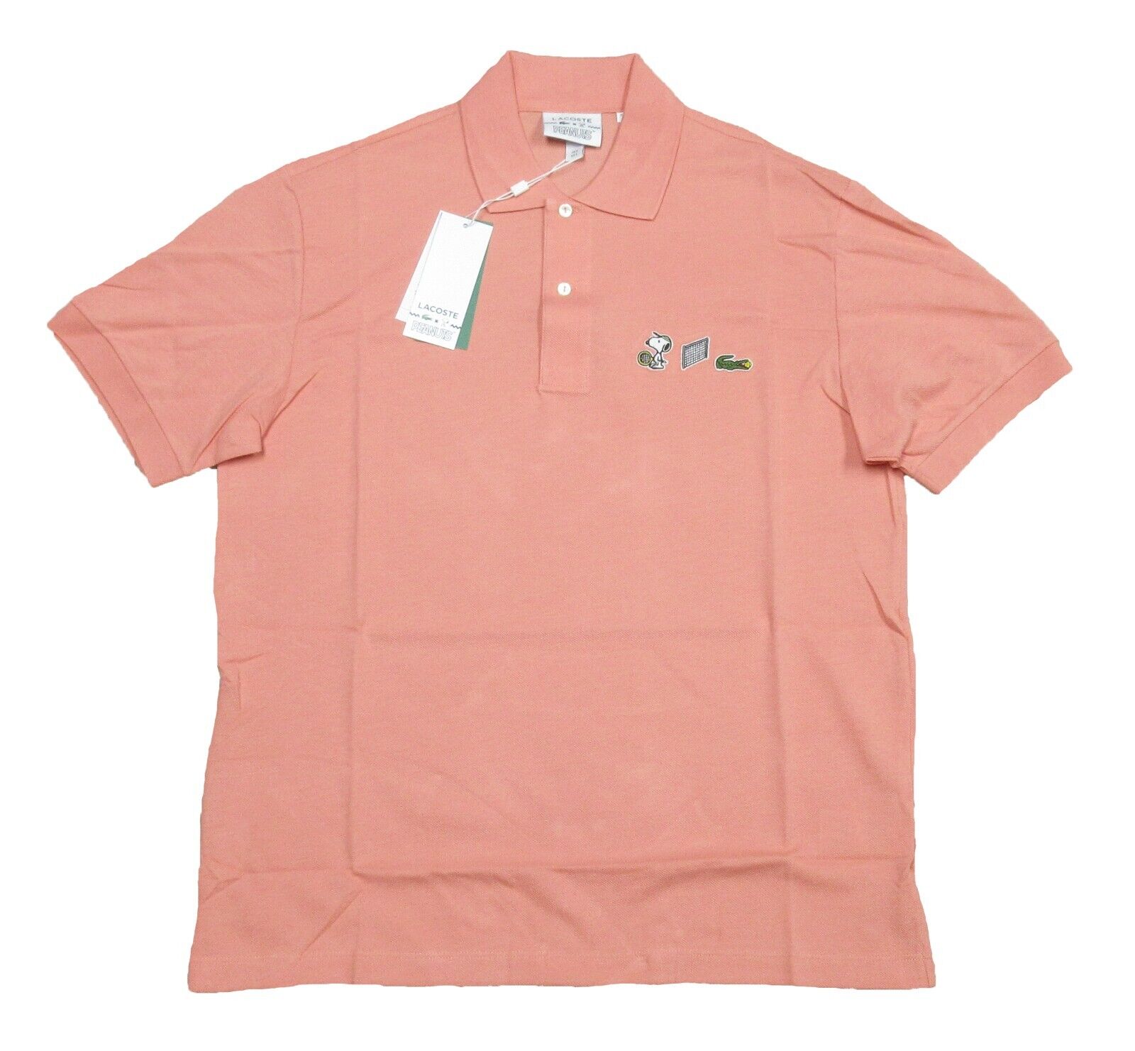 Lacoste x Peanuts Men's Orange Relaxed Fit Short Sleeve Polo Lacoste x Peanuts Men's Orange Relaxed Fit Short Sleeve Polo