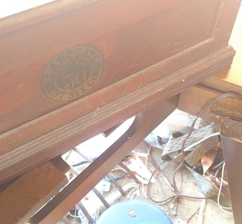 Antique JP Coats Thread Spool Cabinet, Country Store Countertop Display large