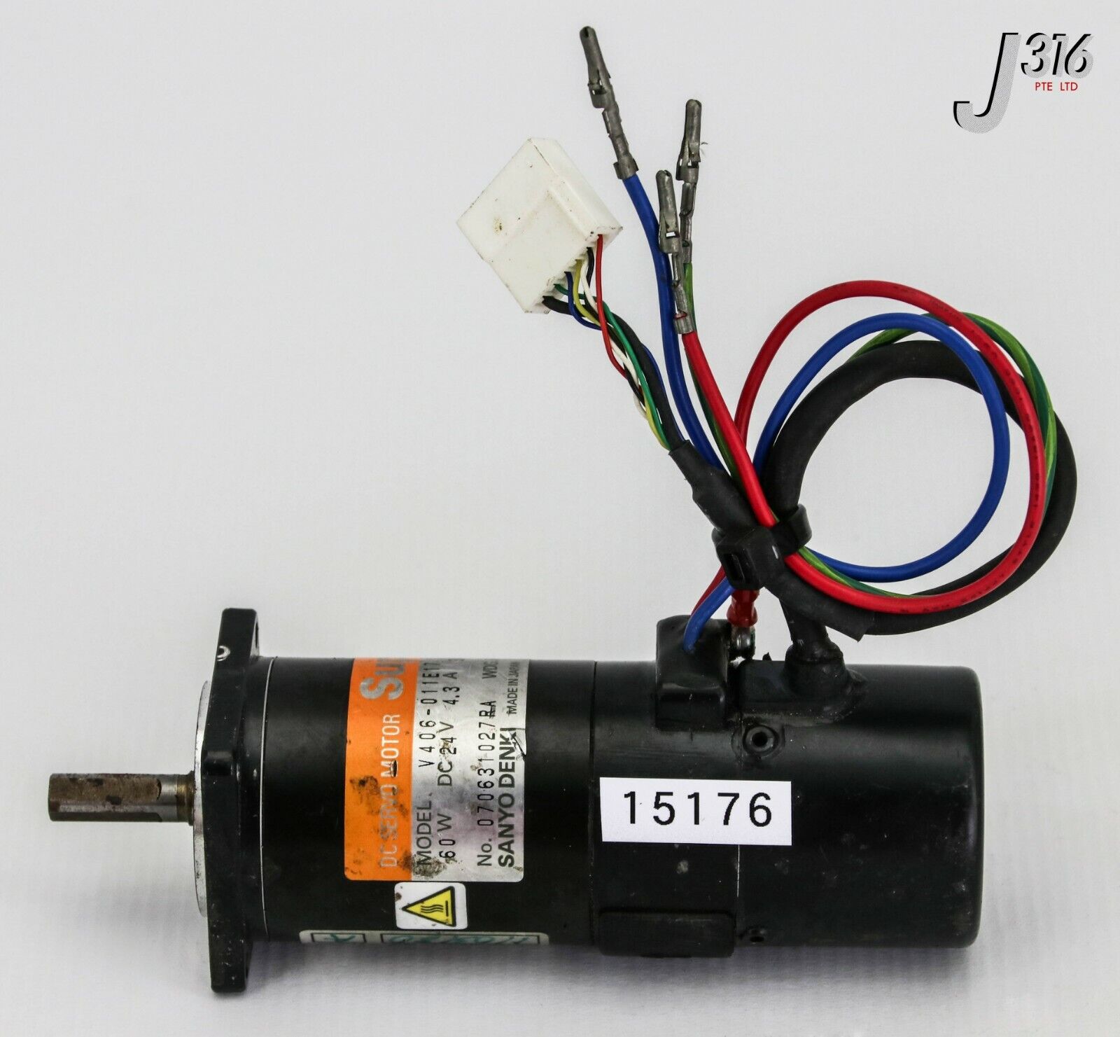 15176 SANYO DENKI SUPER V DC SERVO MOTOR, 60W DC24V 4.3A 15176 SANYO DENKI SUPER V DC SERVO MOTOR, 60W DC24V 4.3A