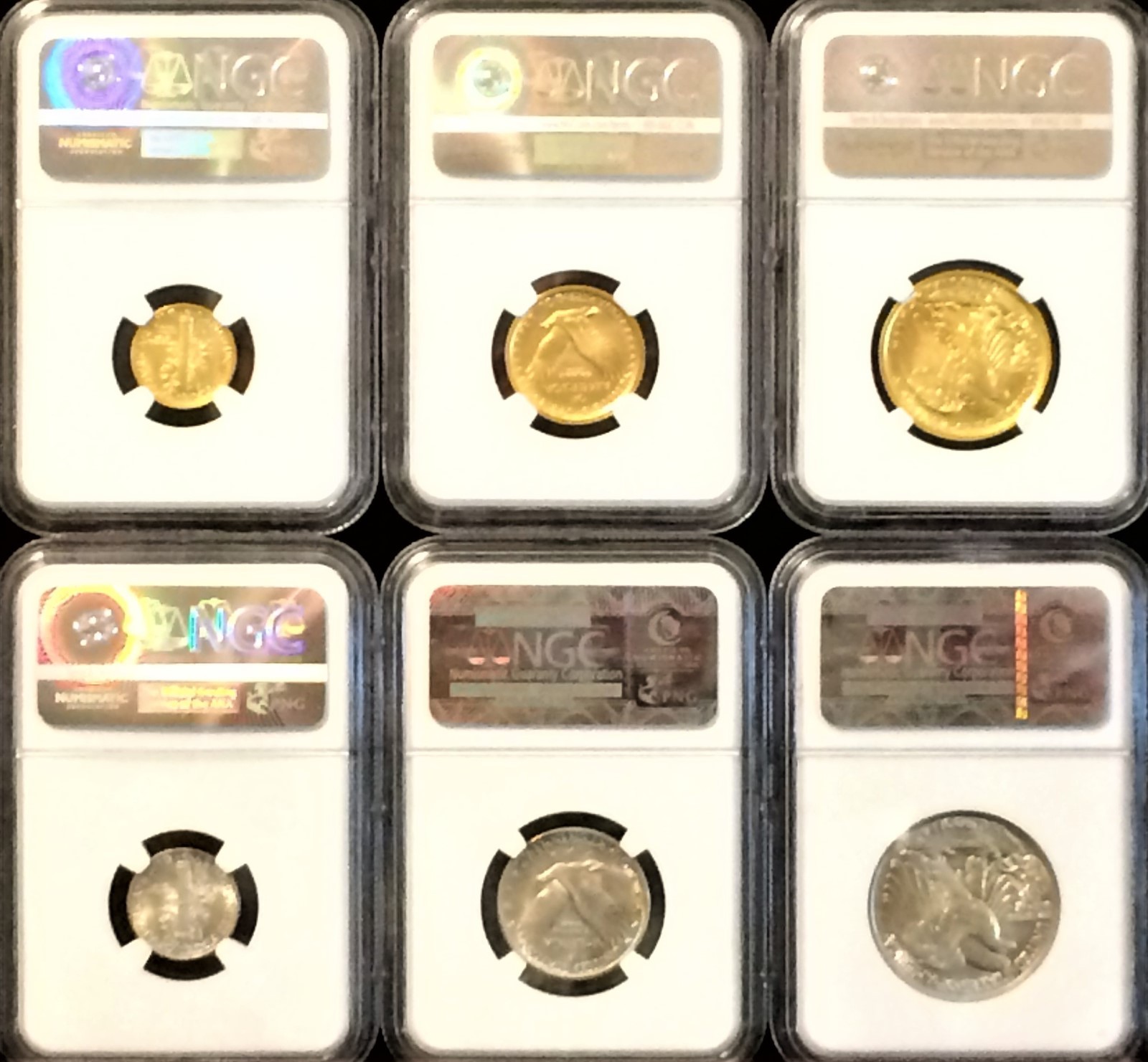 2016 GOLD DIME, QUARTER & HALF DOLLAR NGC SP69  w/SILVER NGC AU58 FREE SHIPPING