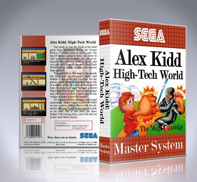 Sega Master System Case - NO GAME - Alex Kidd High Tech World