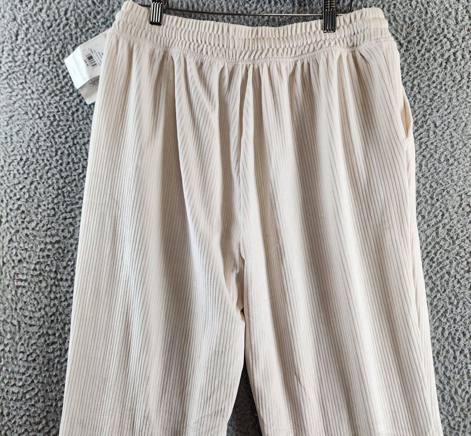 Champion Soft Touch Cord Drawstring-Waist Pants Women's S Natural Side Pockets - Picture 15 of 15