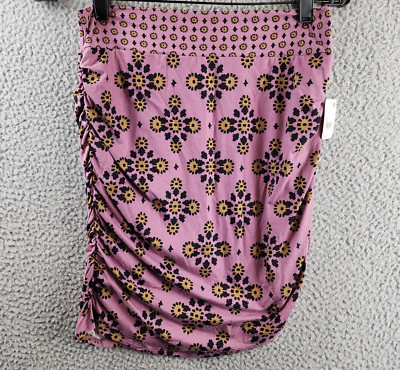 Free People She's Something Else Print Skirt Women's M Smokey Lilac Pull On