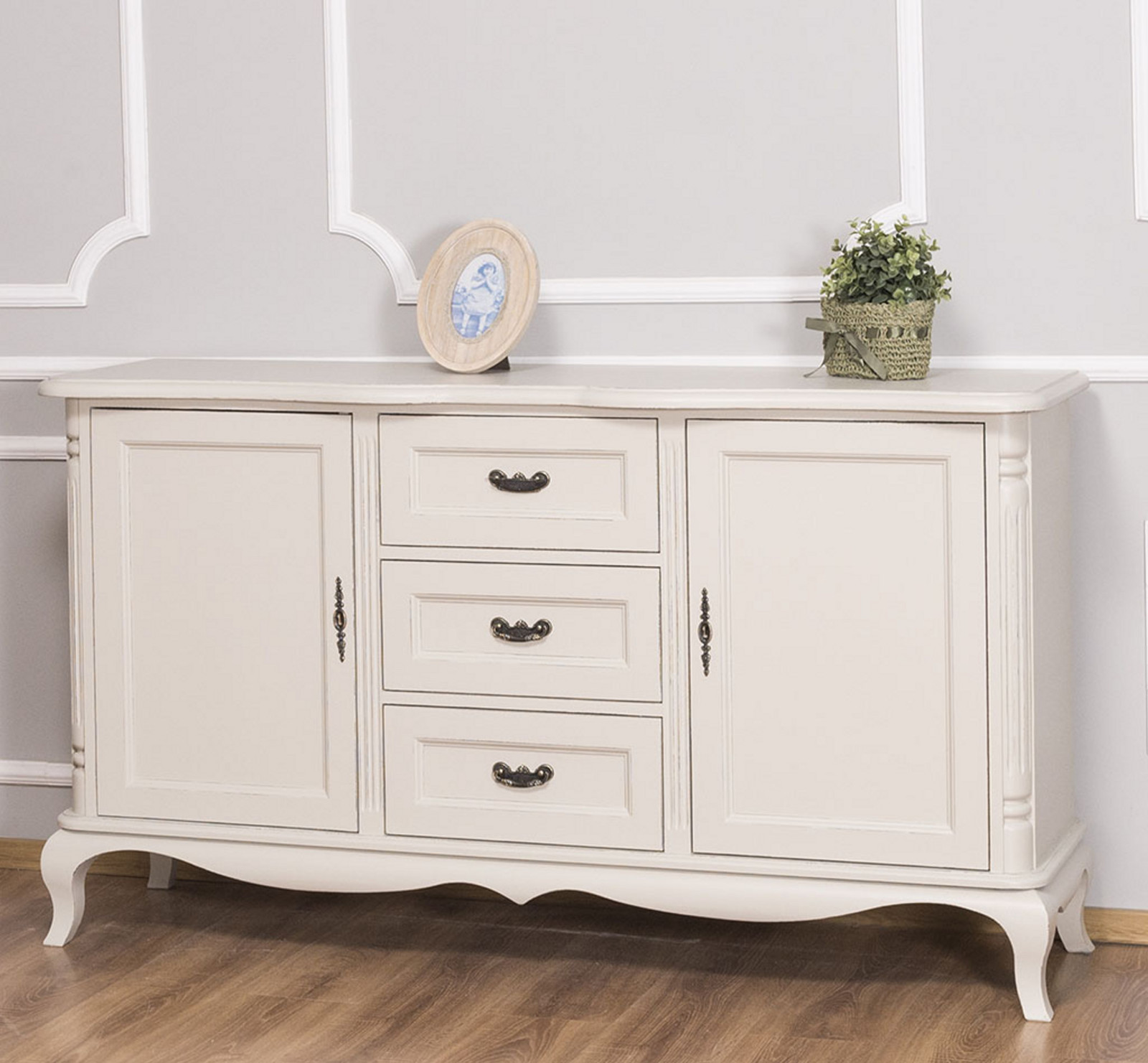 Sideboard Kommode Schrank Chippendale Landhaus Massivholz Schreinerqualität NEU