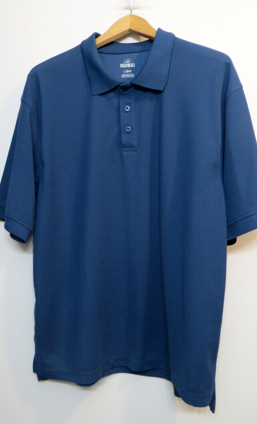 RedHead Polo Shirt Mens Large Blue Short Sleeve Classic
