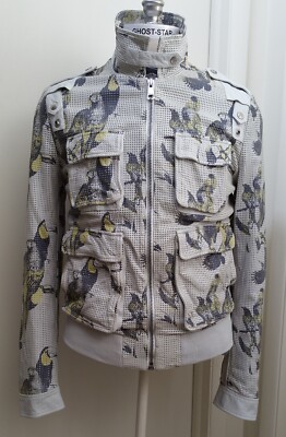 GUCCI leather jacket off white camo military bomber runway