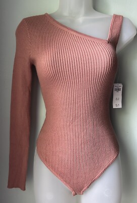 Abercrombie & Fitch Sz XS Pink Rose Thong Bodysuit NWT Retail $59