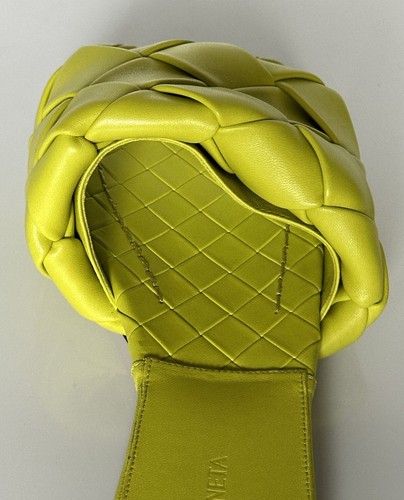 Pre-owned Bottega Veneta $1350  Yellow Lemon Flat Sandals Shoes 9 Us (39 Euro) 608853