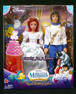 Ariel Doll Eric Royal Wedding Gift Set Bride Little Mermaid Disney Princess