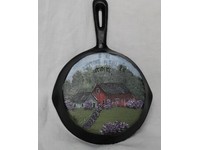 Chitty Pots Shamrock 14/" Solid Cast Iron Swing Skillet Romany Gypsy Frying Pan