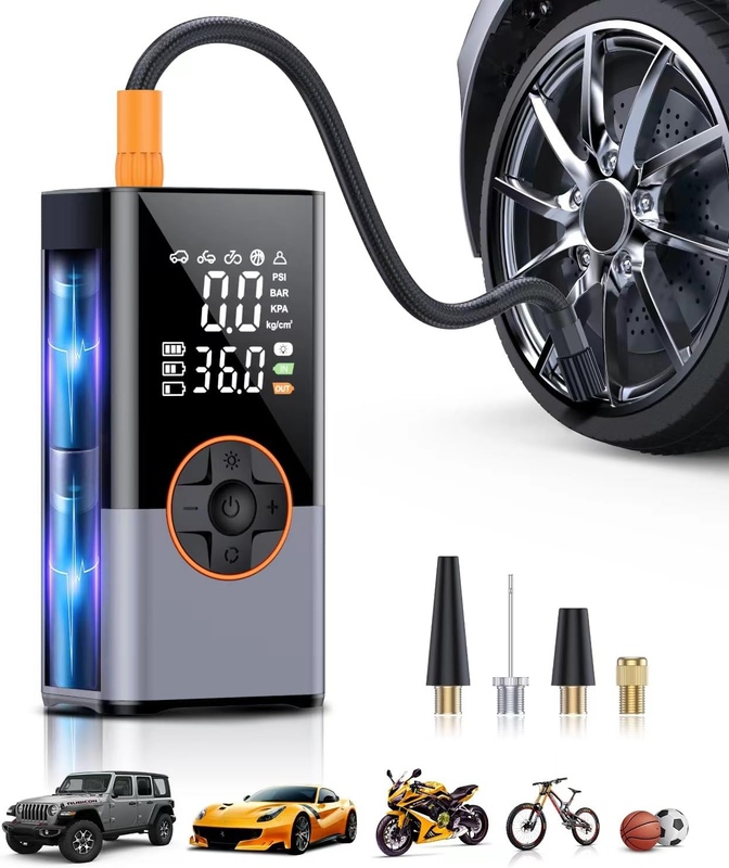 Tire Inflator Portable Air Pump Compressor LCD Dual Screen 2X Faster Inflation
