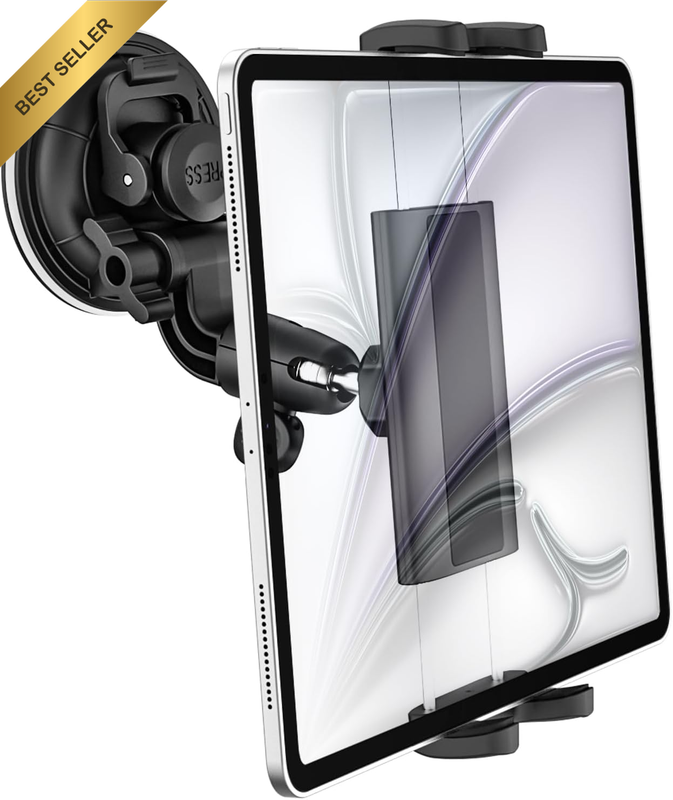 Car Windshield Tablet Holder Phone Mount, Heavy Duty Suction Cup Tablet Mount, 3