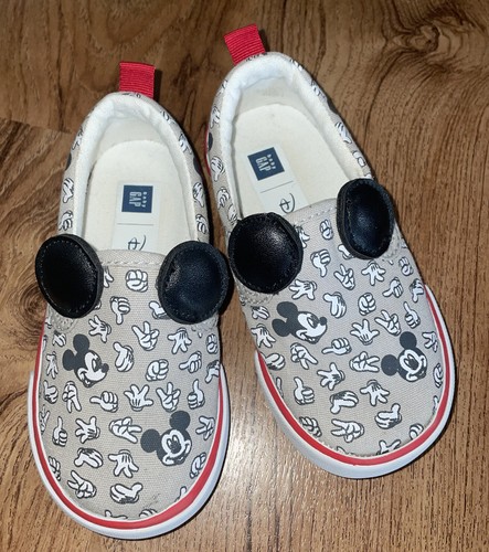 GAP Disney Mickey Toddler Shoes SLIP ONS Size 6 | eBay