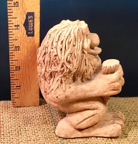 CLAY POTTERY TROLL FIGURE SWEDISH CAVEMAN COLLECTIBLE