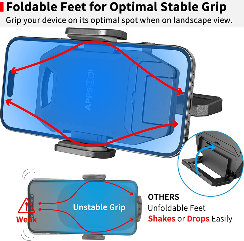 Sturdy CD Slot Phone Mount with One Hand Operation Design, Hands-Free Car Phone