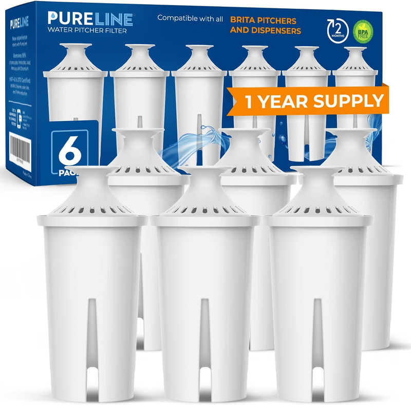 Advanced Brita Replacement Water Filters for Brita Pitchers and Dispensers. Comp
