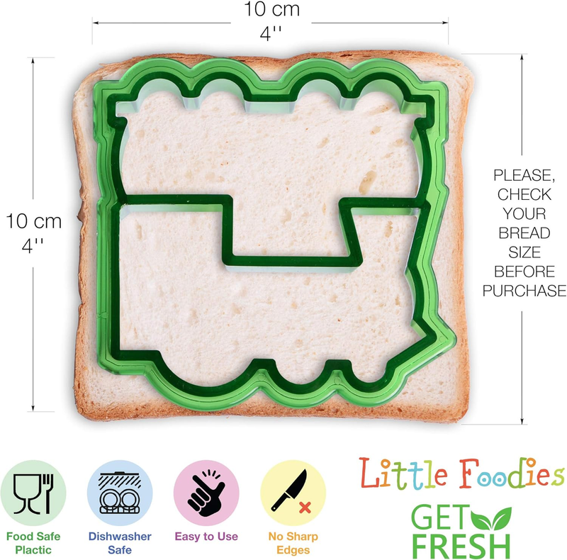 Sandwich Cutters for Kids, 20-Piece Set, 5 Kid Sandwich Cutters Shapes, 5 Vegeta