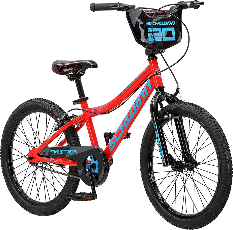 Twister Kids BMX Style Bike, Boys and Girls, 20-Inch Wheel, Single Speed, Age 7-