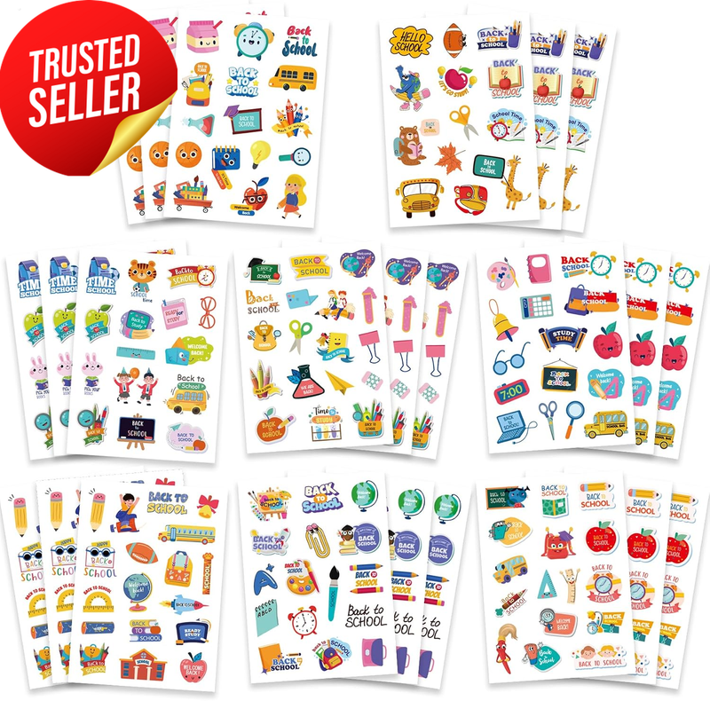 Stickers 384 PCS Back to School First Day