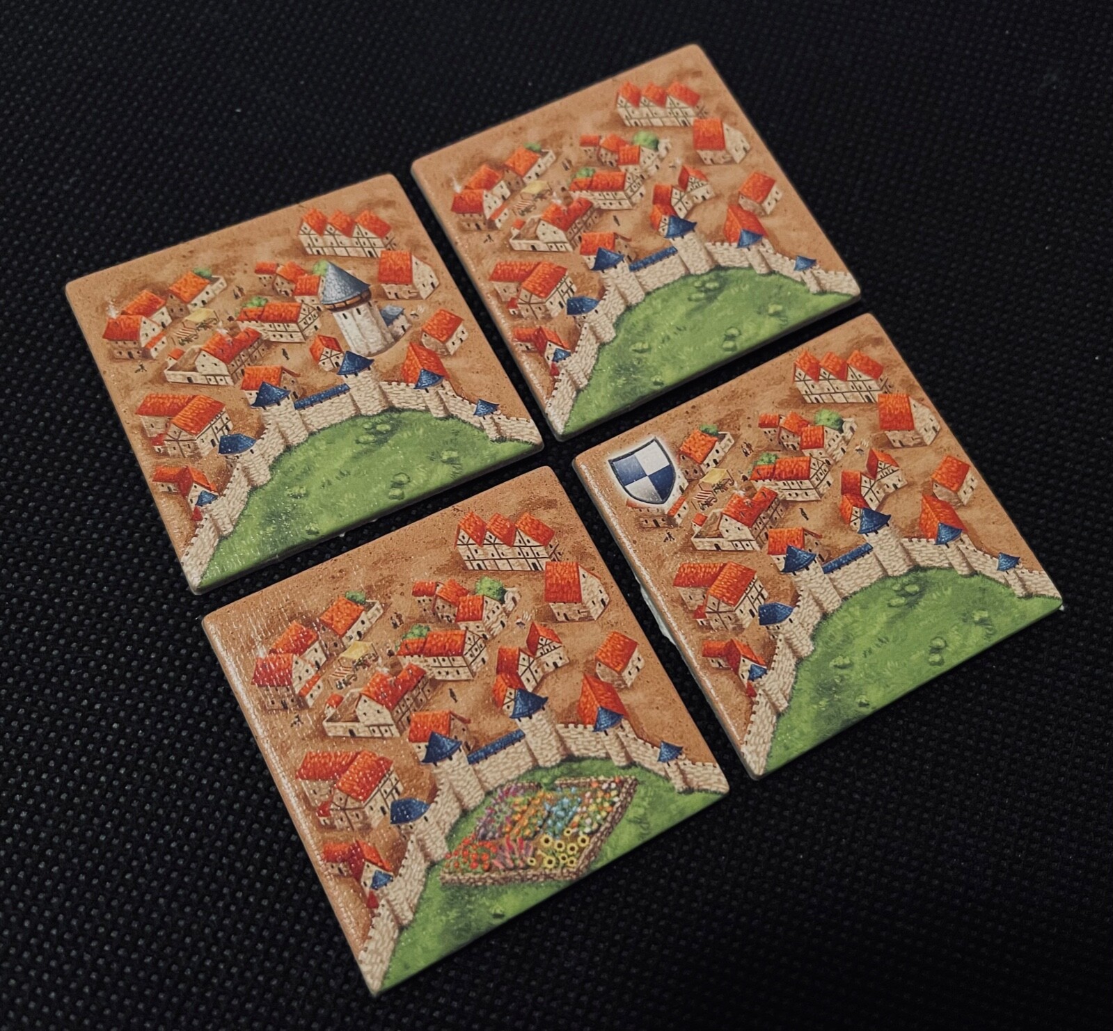 Carcassonne | 4 Large City Landscape Tiles | Official