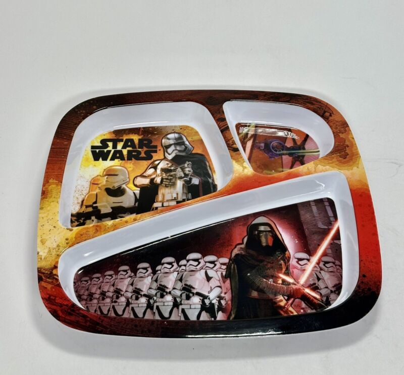 Zak Designs 3-section Plate Star Wars The Force Awakens Vivid Graphics