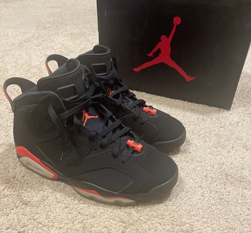 シューズ(男性用) AIR JORDAN 6 RETRO INFRARED BLACK Nike Air Jordan 6 High Retro Black Infrared Retro Sneakers
