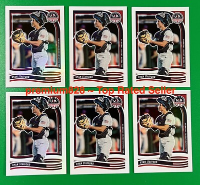 (x6) 2024 Panini USA Stars & Stripes RYAN STAFFORD Team USA #28 Lot ~QTY~