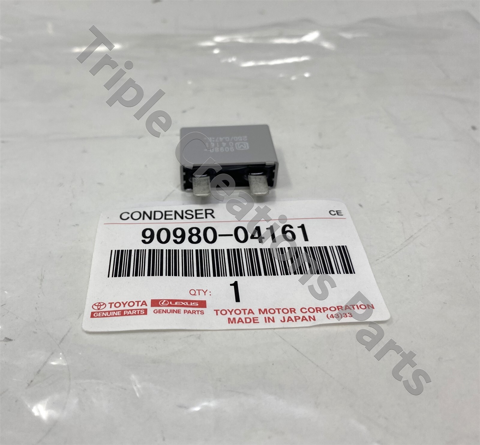 TOYOTA GENUINE OEM 90980-04161 CONDENSER, RADIO SETTING