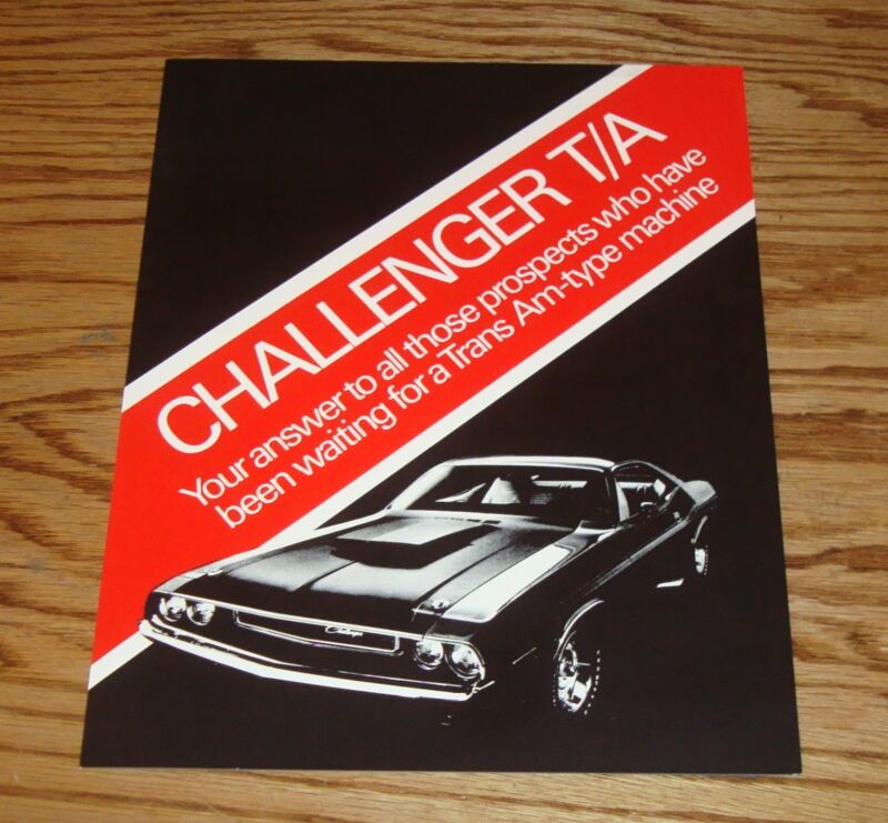 1970 Dodge Challenger T/A Sales Brochure 70 Trans Am