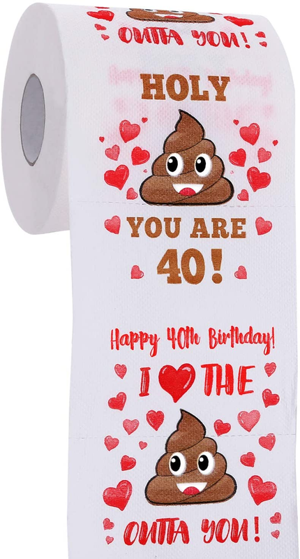 40Th Birthday Gifts for Men and Women - Happy Prank Toilet Paper - 40Th Birthday