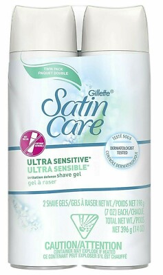 Gilette 2pk 14oz Satin Care Ultra Sensitive Shave Gel