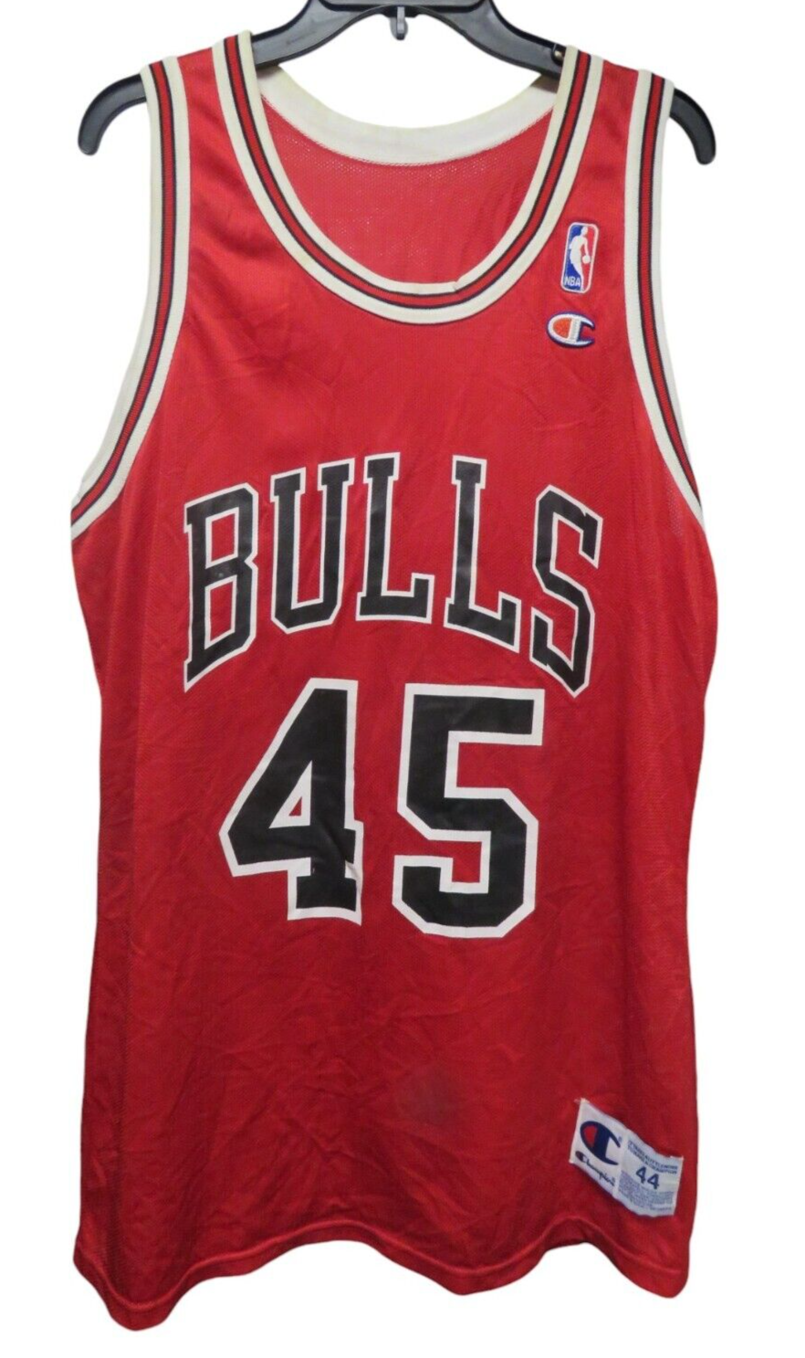 VTG 90s Champion Michael Jordan Chicago Bulls Red Jersey #45 VTG 90s Champion Michael Jordan Chicago Bulls Red Jersey #45