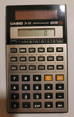 Vintage Casio fx-85M Scientific Calculator C-Power Solar Powered Tested/Working!