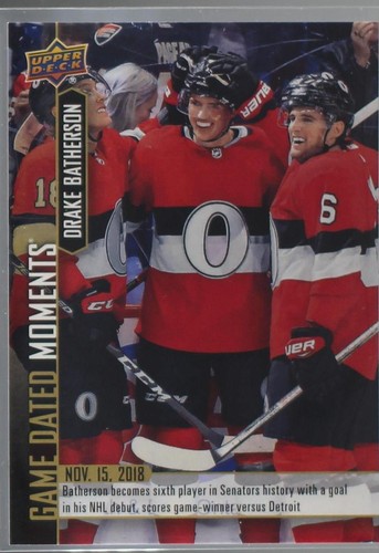 2018-19 Upper Deck Game Dated Moments - Drake Batherson #21