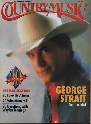 Country Music Mag Sep/Oct 1992 George Strait Waylon Jennings CMSA Chet Atkins