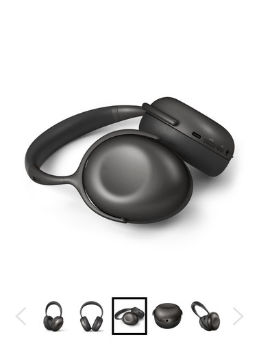 KEF Mu7 Noise Cancelling Wireless Headphones Charcoal Grey