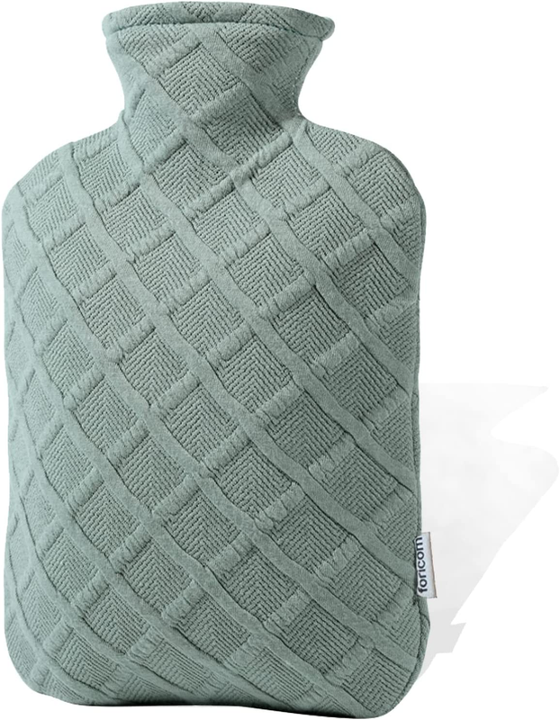 Hot Water Bottle with Soft Cover 2.0L Large Classic BPA Free Hot Water Bag for N
