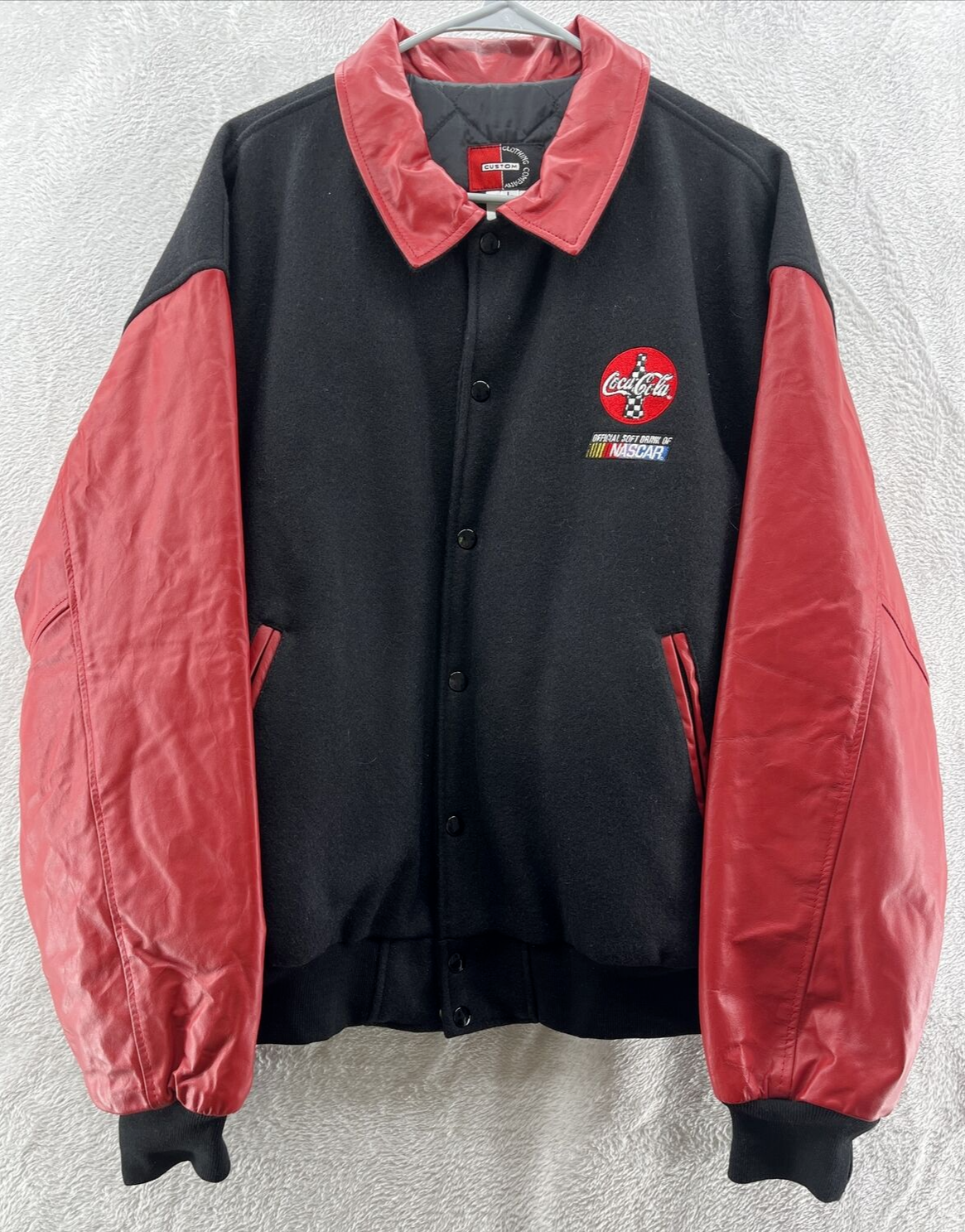 VTG Custom Clothing Company Jacket Mens L Nascar Coca Cola