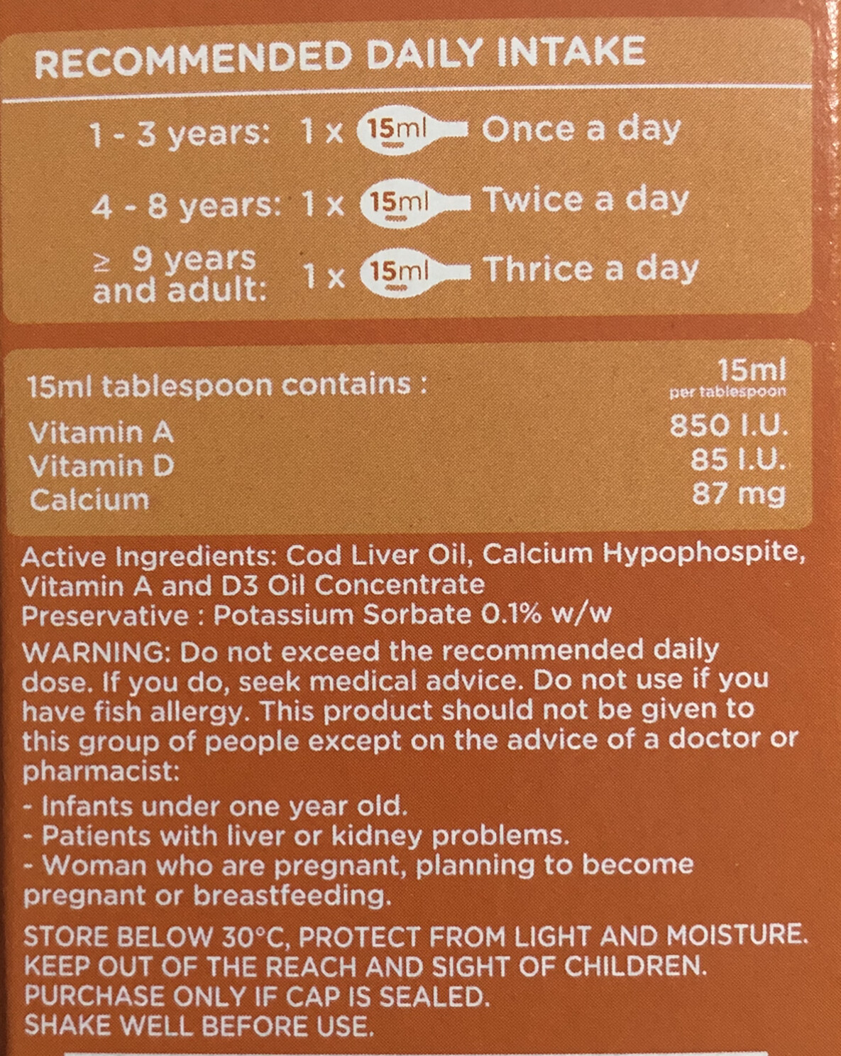 Купить Бад 4 x 400ml Scott's Emulsion Vita Orange Flavor Cod Liver Oil ...