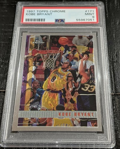 NBAカード1997 topps chrome set kobe bryant 1997 Topps Chrome Kobe Bryant PSA 9 MINT 171 2nd Year